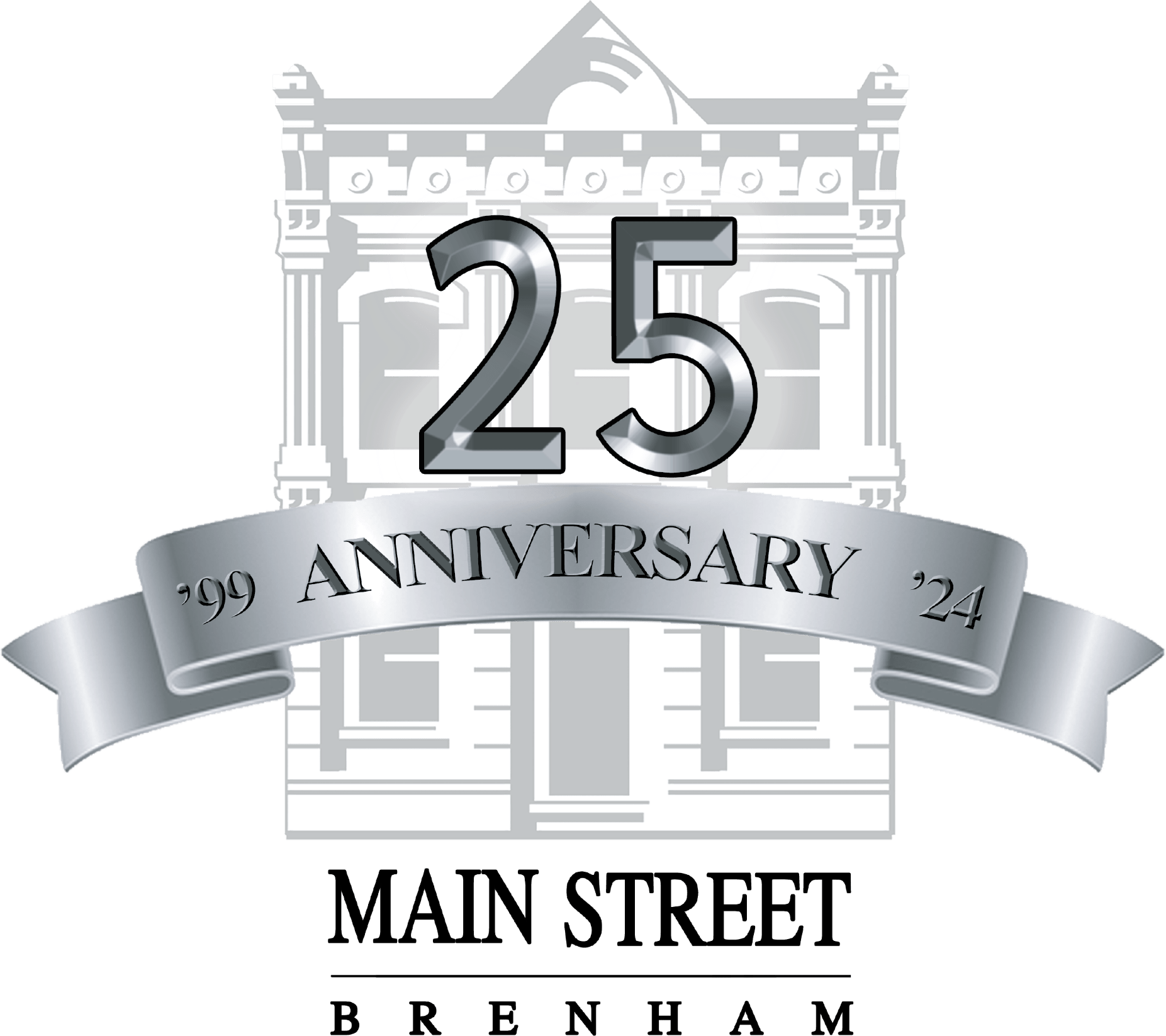 Main Street Brenham 25th anniversary logo